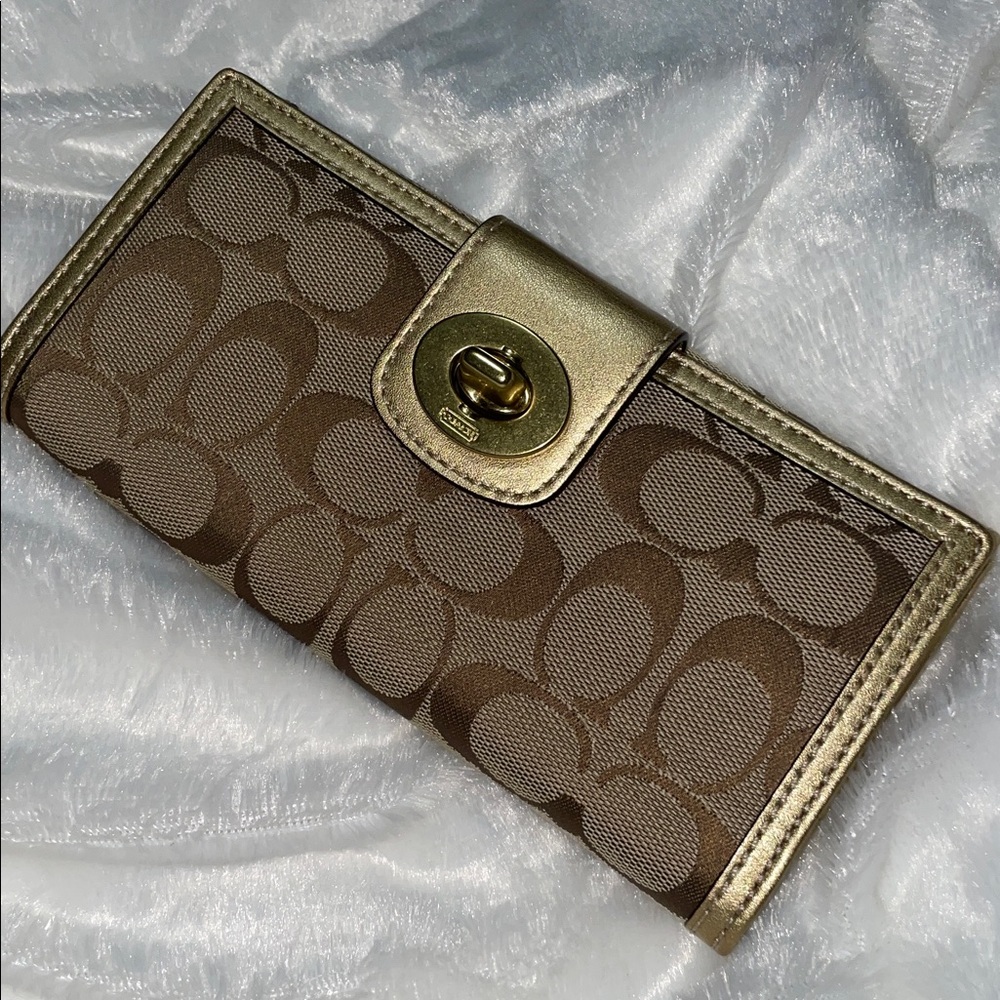 Coach Brown and Gold wallet